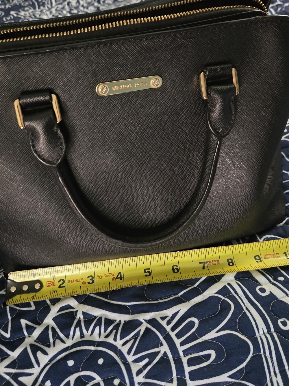 Michael Kors Black Saffiano Leather Satchel